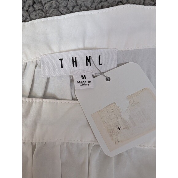 Anthropologie THML Sleeveless Midi Dress Lined Tiered Color Block Women's Sz M - Picture 2 of 9